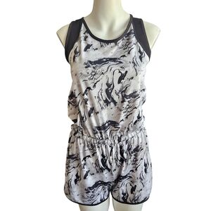 Athletic Works Girls Black White Romper Size 14/16 Pickeball Tennis